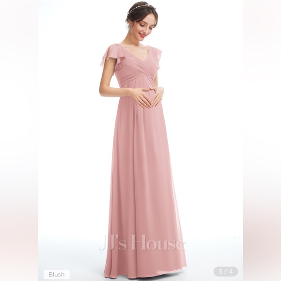 JJs House Blush Maternity Bridesmaid Dress - Picture 1 of 2